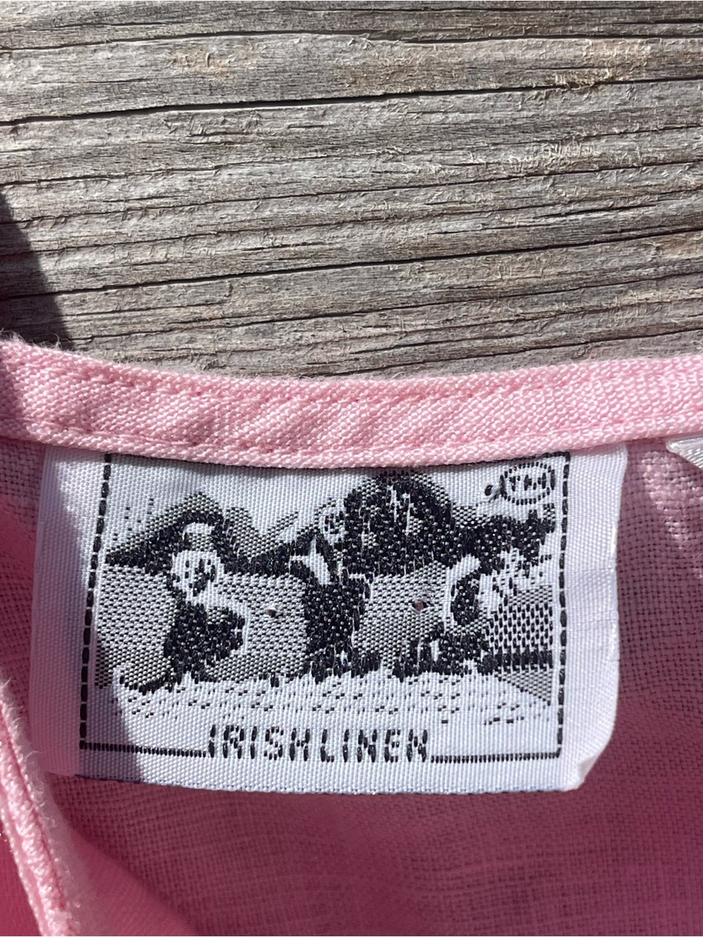 Light Pink Embroidered Irish Linen Cami Top by Richard Malcolm Sz L - Picture 4 of 10